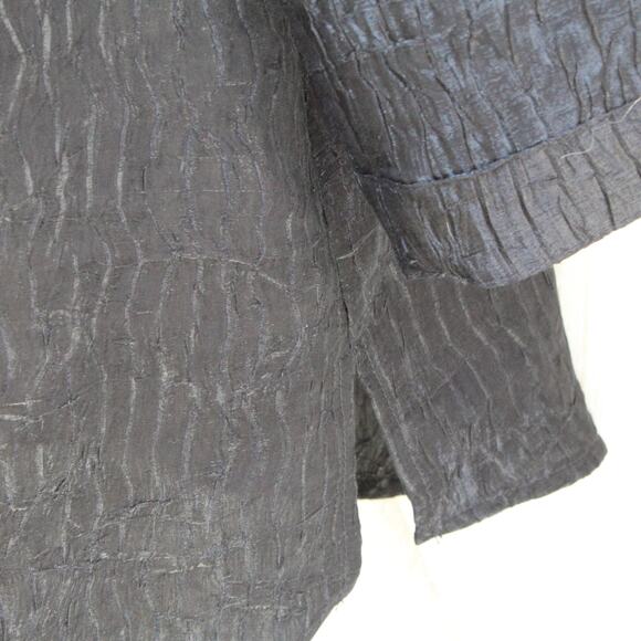 Allison Daley Black Button Front Blouse 8 - Picture 9 of 12